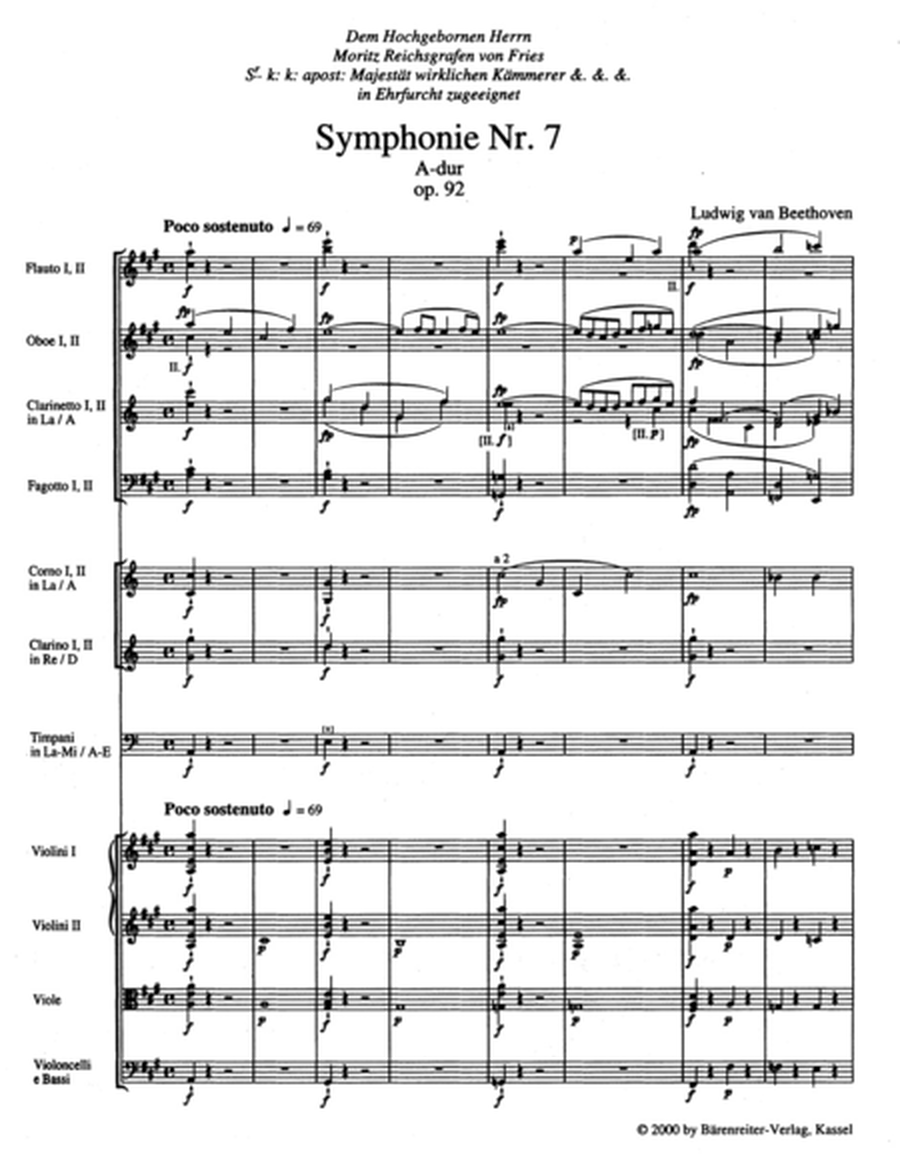 Symphony no. 7 in A major, op. 92