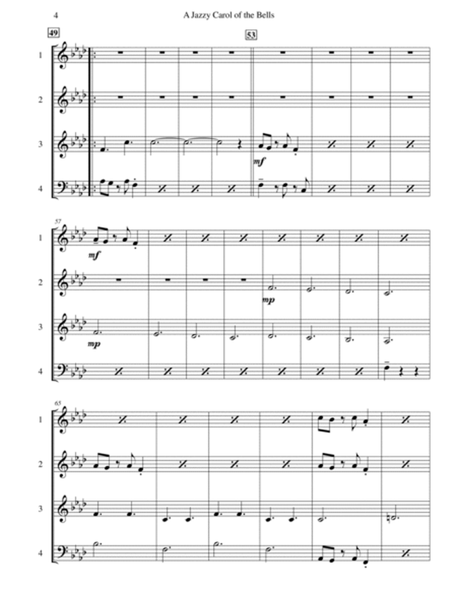 Carol of the Bells (Jazz Waltz for Woodwind Trio)