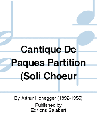 Book cover for Cantique De Paques Partition (Soli Choeur