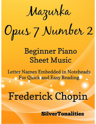 Book cover for Mazurka Opus 7 Number 2 Beginner Piano Sheet Music