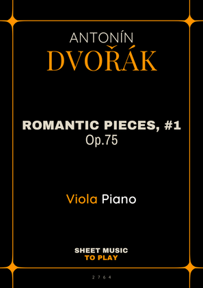 Book cover for Romantic Pieces, Op.75 (1st mov.) - Viola and Piano (Full Score and Parts)