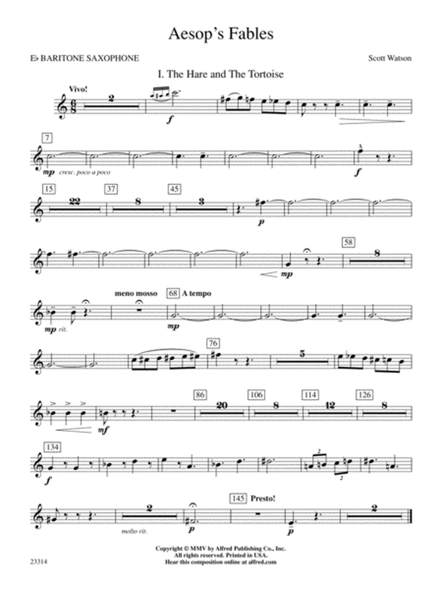 Aesop's Fables: E-flat Baritone Saxophone
