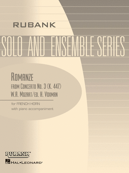 Romanze From Concerto No. 3 - French Horn (In F) Solos With Piano