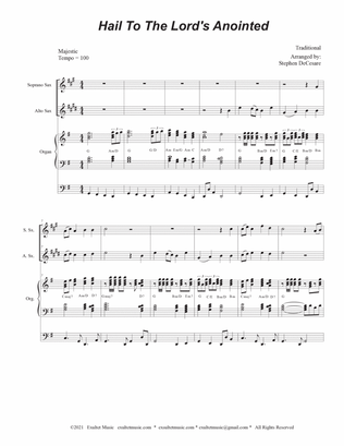 Hail To The Lord's Anointed (Duet for Soprano and Alto Saxophone) - Organ accompaniment)
