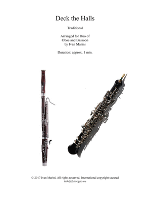 Book cover for Deck the Halls - Duet for Oboe and Bassoon