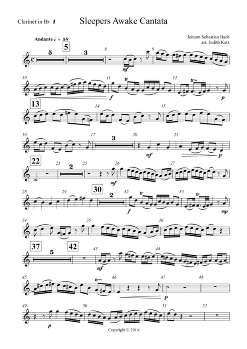 Sleepers Awake Cantata - for clarinet quartet - Parts