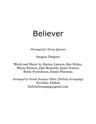 Book cover for Believer