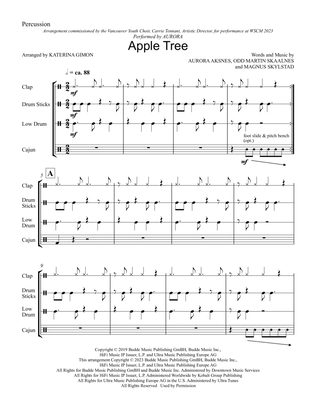 Book cover for Apple Tree (arr. Katerina Gimon) - Aux Percussion
