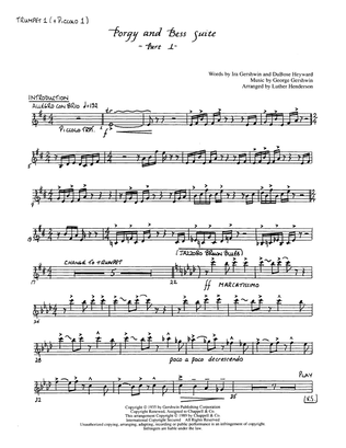 Book cover for Porgy and Bess Suite - Bb Trumpet 1 (Brass Quintet)