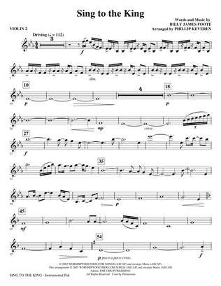 Sing To The King (arr. Phillip Keveren) - Violin 2