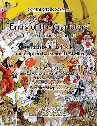 Book cover for March – Entry of the Gladiators (for Saxophone Quartet SATB or AATB)