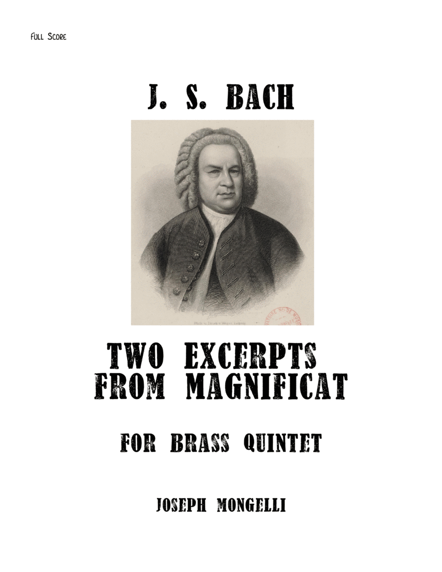 Bach Magnificat Excerpts for Brass Quintet image number null