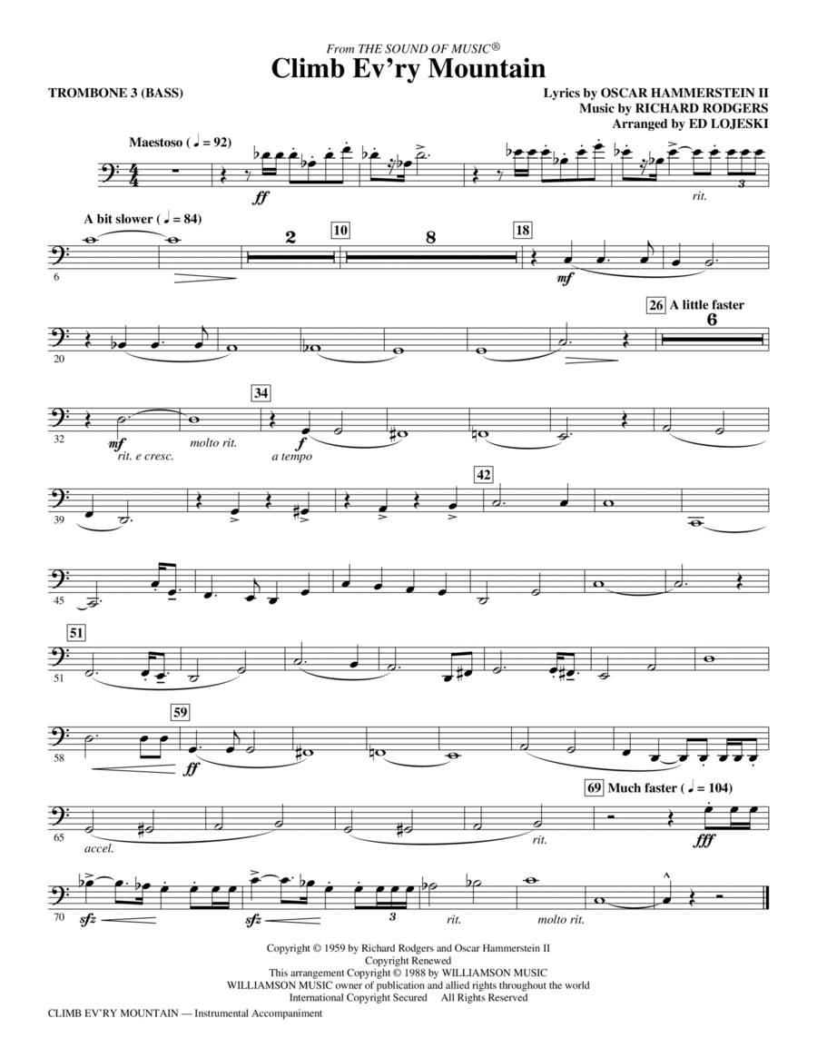 Climb Ev'ry Mountain - Trombone 3 (Bass)