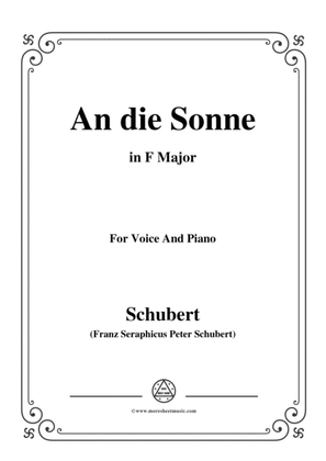 Schubert-An die Sonne,Op.118 No.5,in F Major,for Voice&Piano