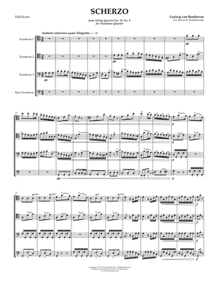 Book cover for Scherzo from Op. 18 No. 4 for Trombone Quartet