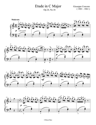 Concone Etude in C Major. Op.24 No.16