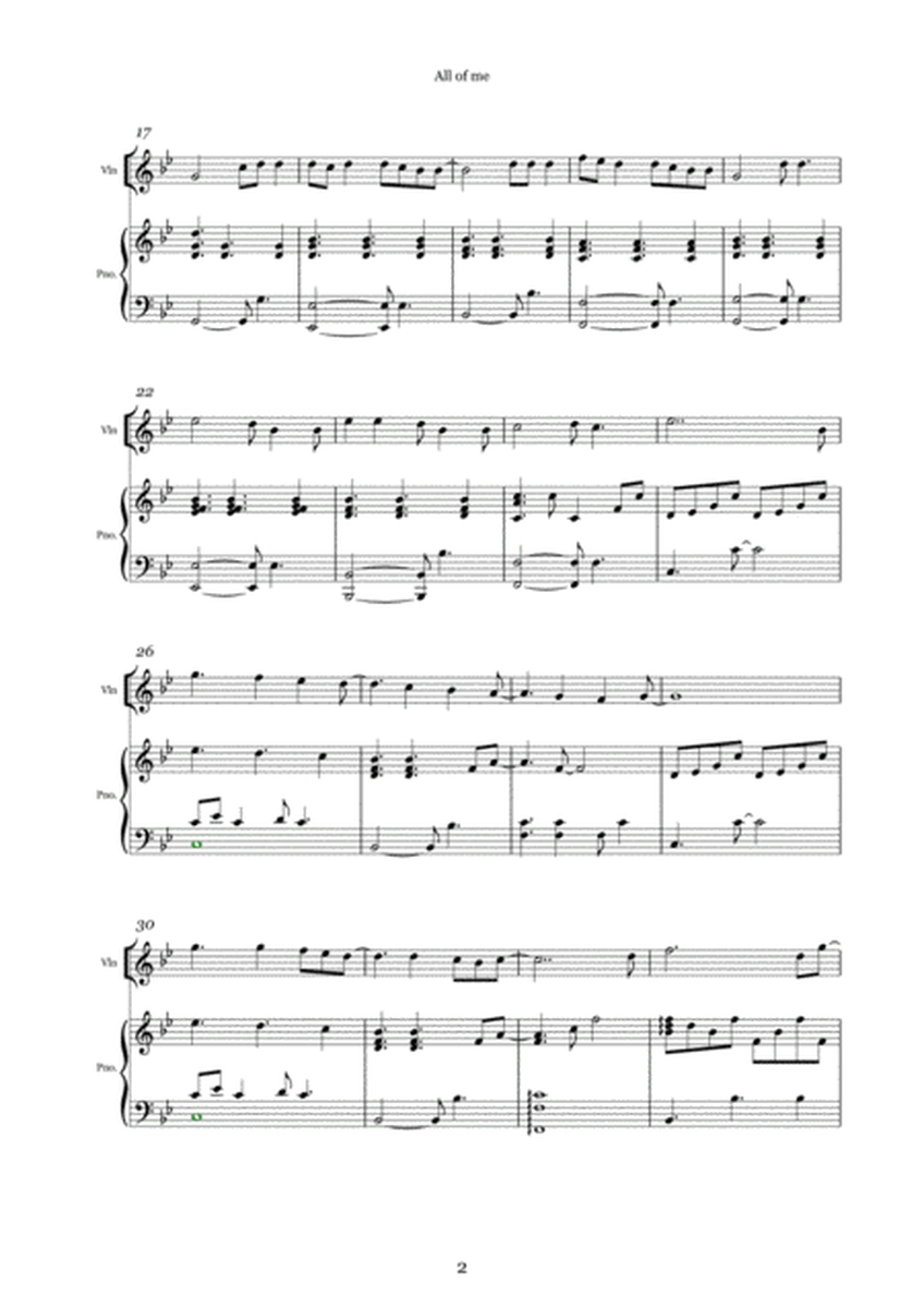 All of me - John Legend - Violino, Piano