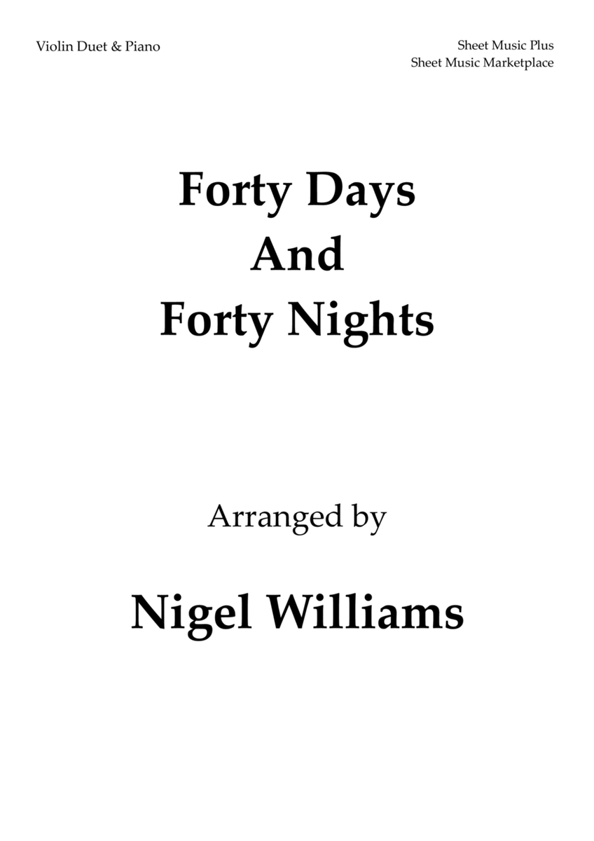 Forty Days and Forty Nights, for Violin Duet and Piano image number null