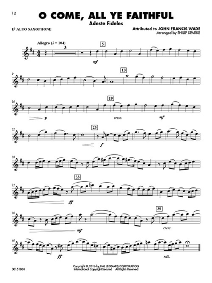 Easy Carols for Alto Saxophone, Vol. 2 image number null