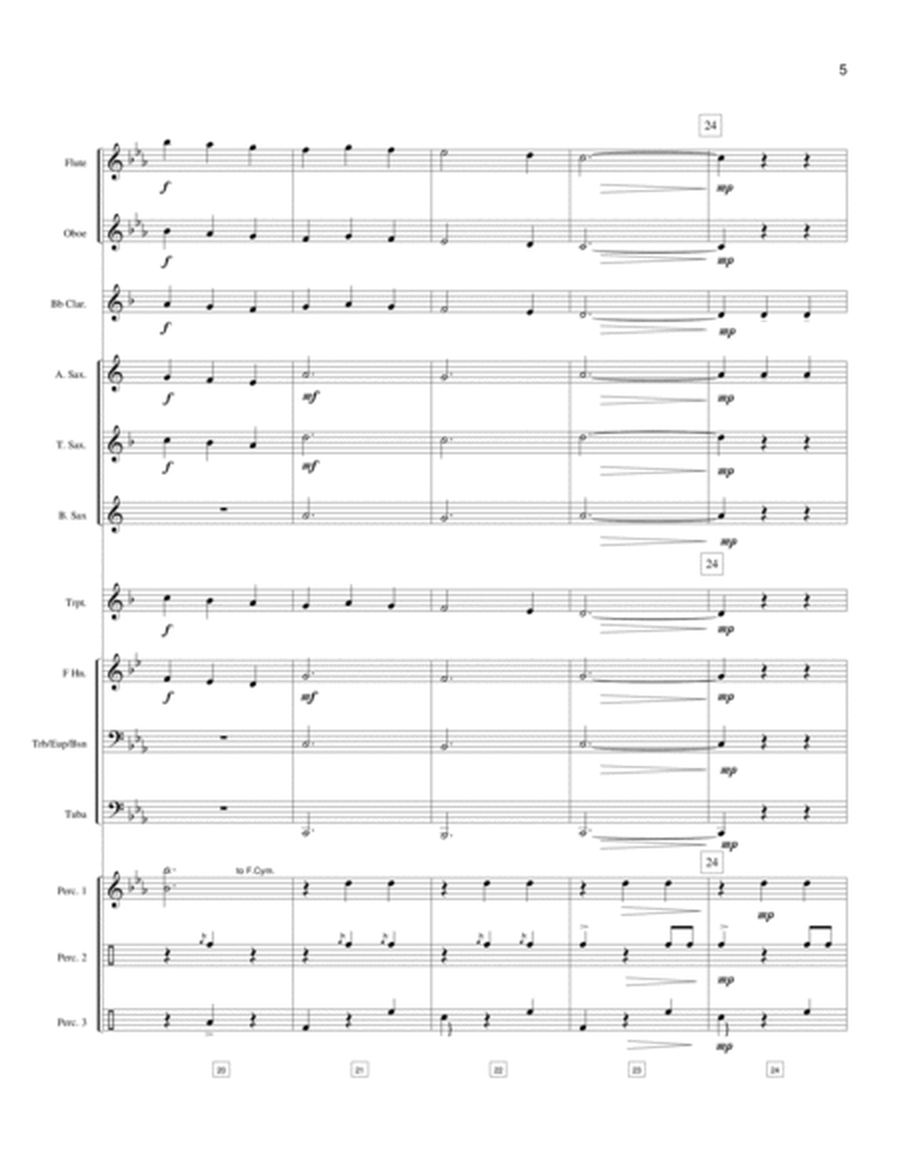 JOURNEY OF THE MAGI ("We Three Kings") - young concert band, easy - score, parts & license to copy) image number null