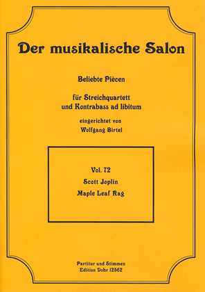 Book cover for Maple Leaf Rag -Ragtime- (für Streichquartett)