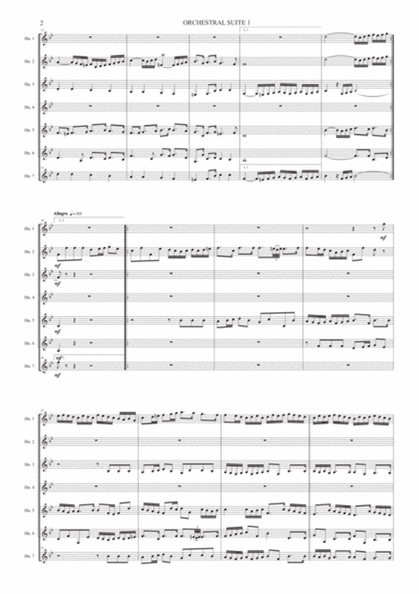 Orchestral Suite 1 (Overture) - French Horn ensemble image number null