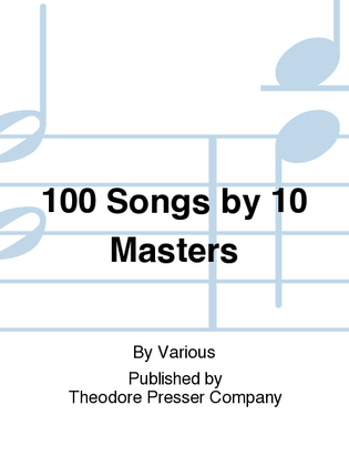 Book cover for 100 Songs By 10 Masters