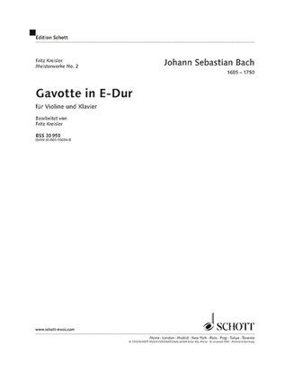 Book cover for Gavotte in E Major