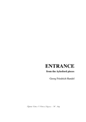 Book cover for HANDEL - ENTRANCE from the Aylesford pieces - for Piano-Organ