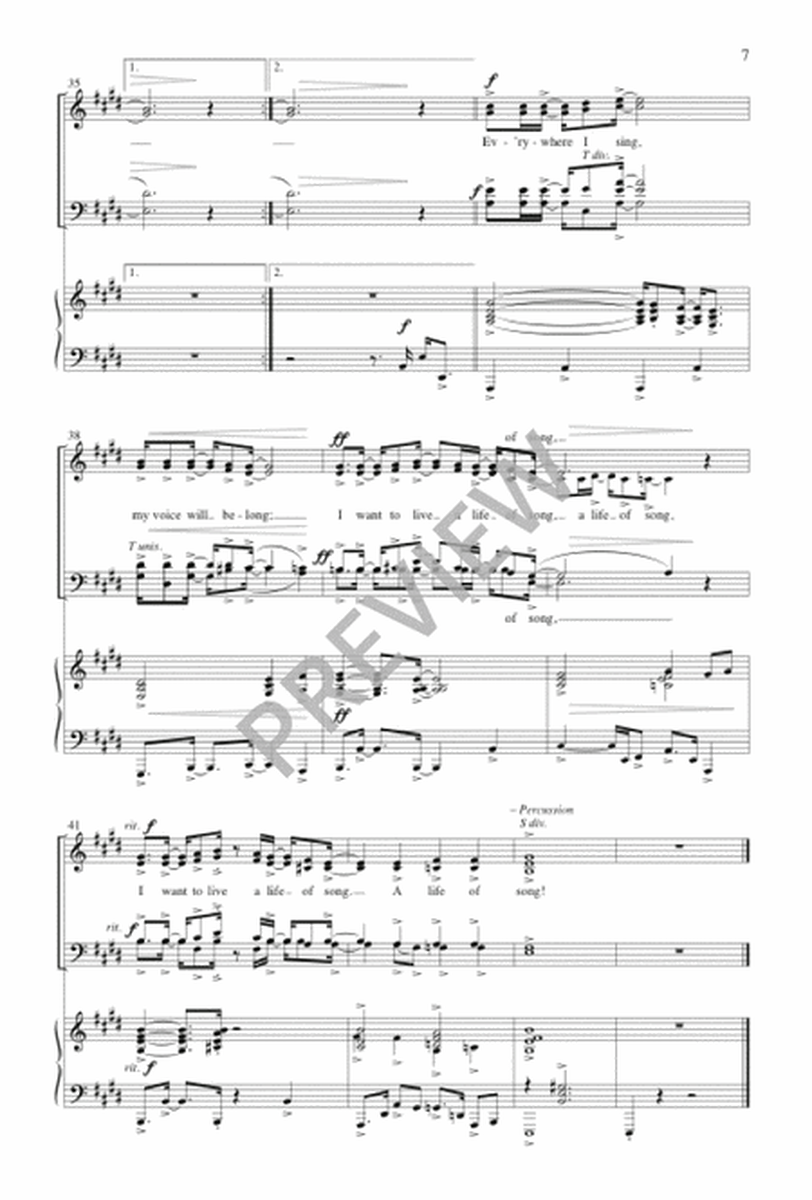 A Life of Song - SATB edition image number null