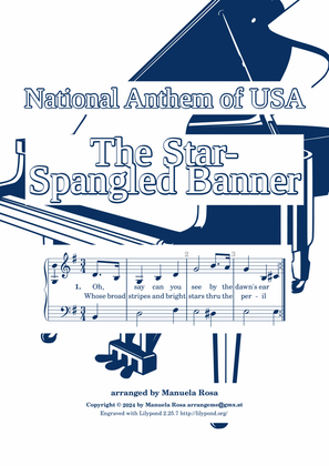 The Star-Spangled Banner (US national anthem; easy piano version; uncolored noteheads)