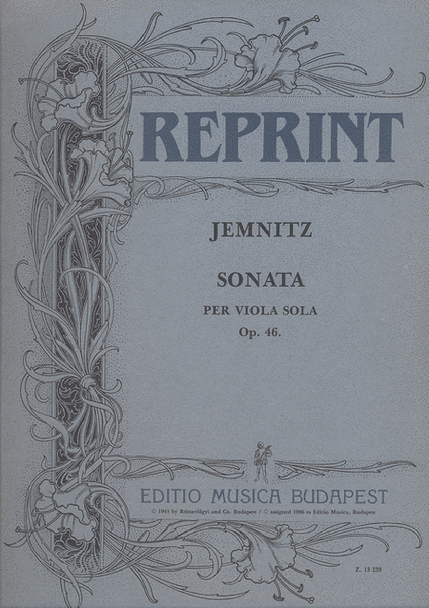 Sonata per viola sola, op. 46 op. 46