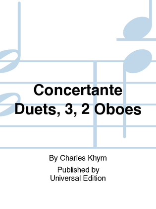 Book cover for Concertante Duets, 3, 2 Oboes