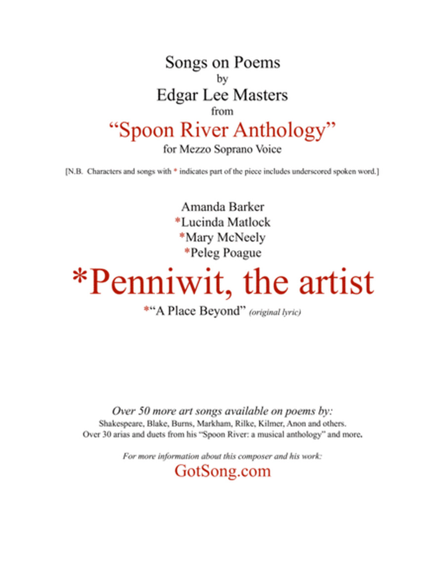 Penniwit, the Artist from "Spoon River" image number null