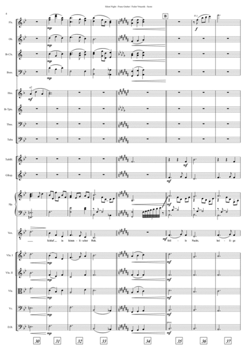 Silent Night / Stille Nacht (Full Orchestra+Solo Vocal) - Score Only image number null