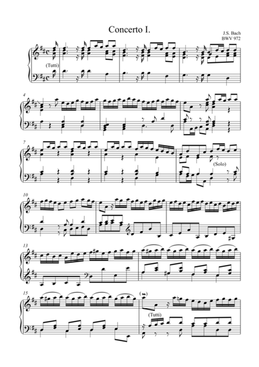 Concerto in D Major, BWV 972, after Violin Concerto in D Major, RV 230. by A. Vivaldi