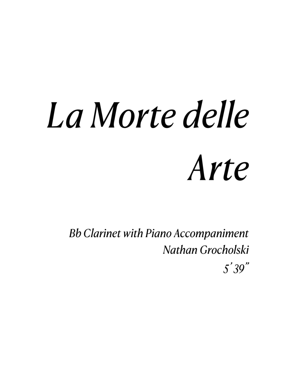 La Morte delle Arte