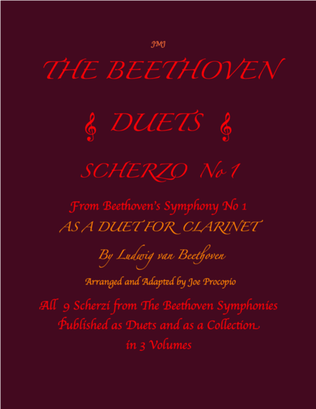 Book cover for The Beethoven Duets For Clarinet Scherzo No. 1