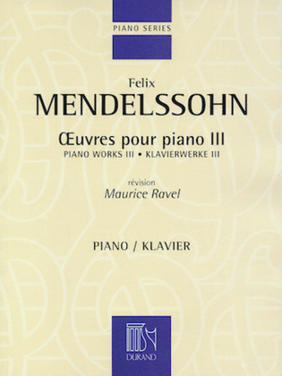 Book cover for Piano Works III