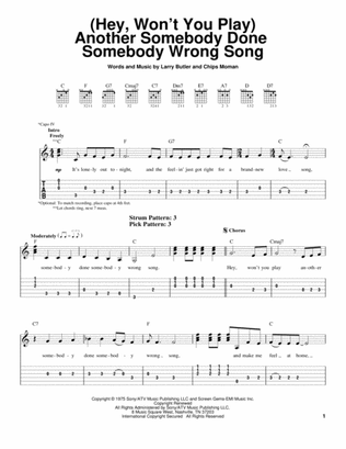 Book cover for (Hey, Won't You Play) Another Somebody Done Somebody Wrong Song