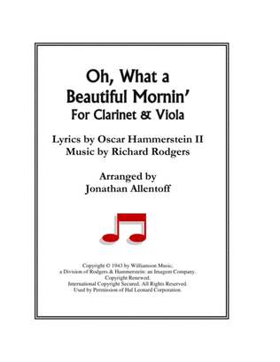 Book cover for Oh, What A Beautiful Mornin'