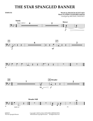 Book cover for The Star Spangled Banner - Timpani