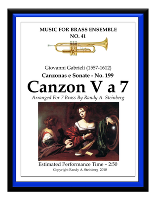 Book cover for Canzon V a 7 - No. 199