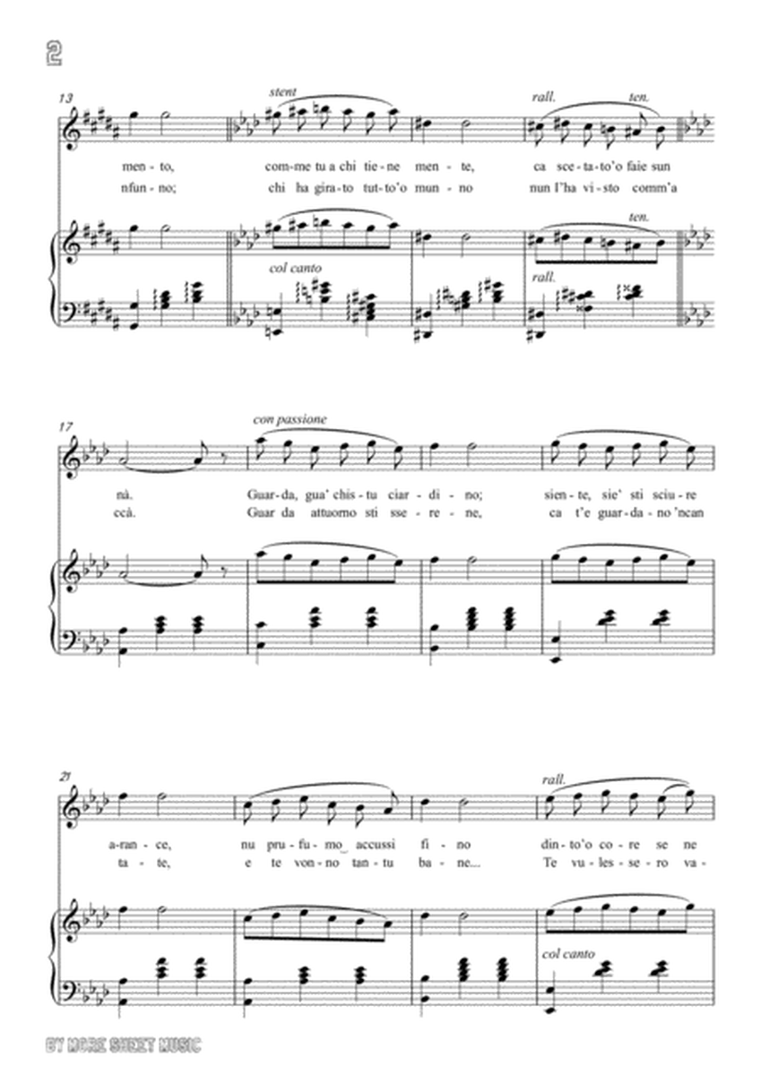 Curtis-Torna a Surriento in A flat Major,for Voice and Piano image number null