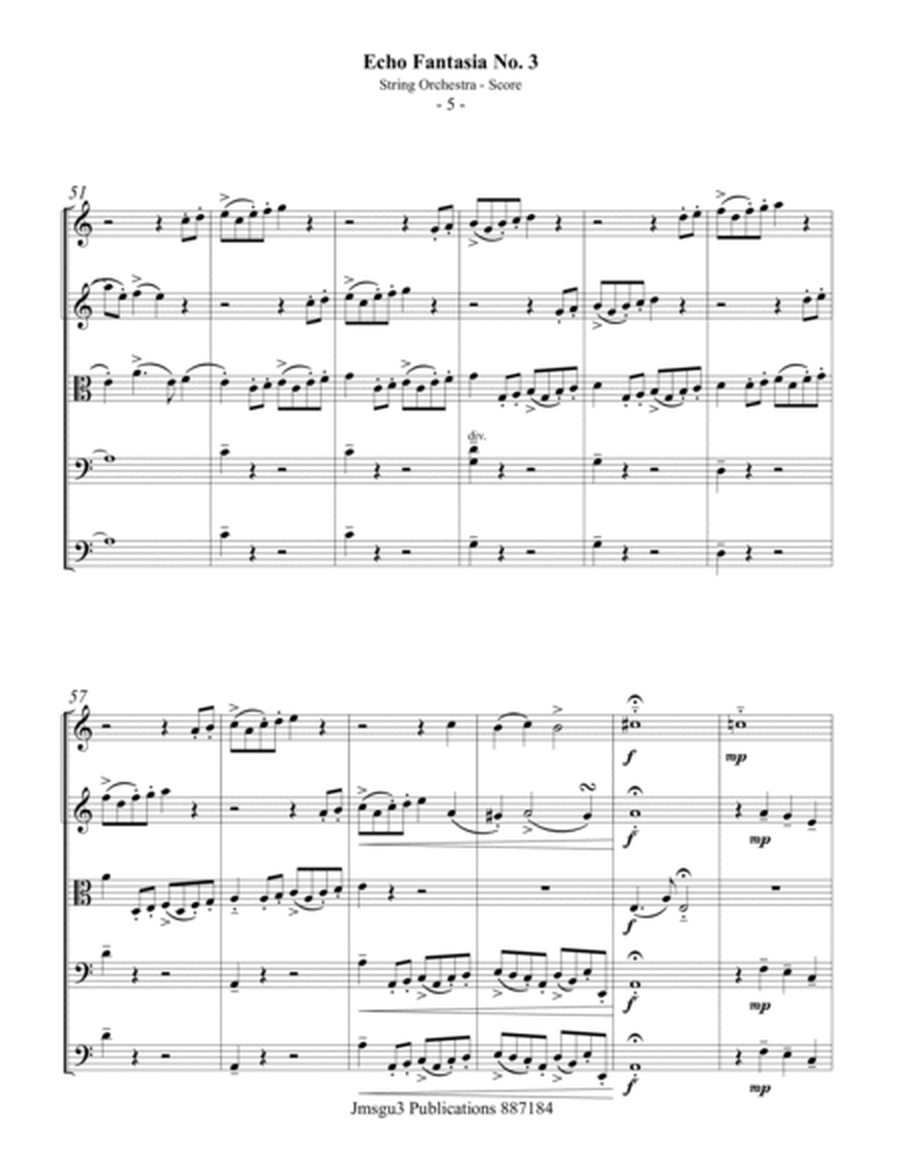 Sweelinck: Echo Fantasia No. 3 for String Orchestra - Score Only image number null