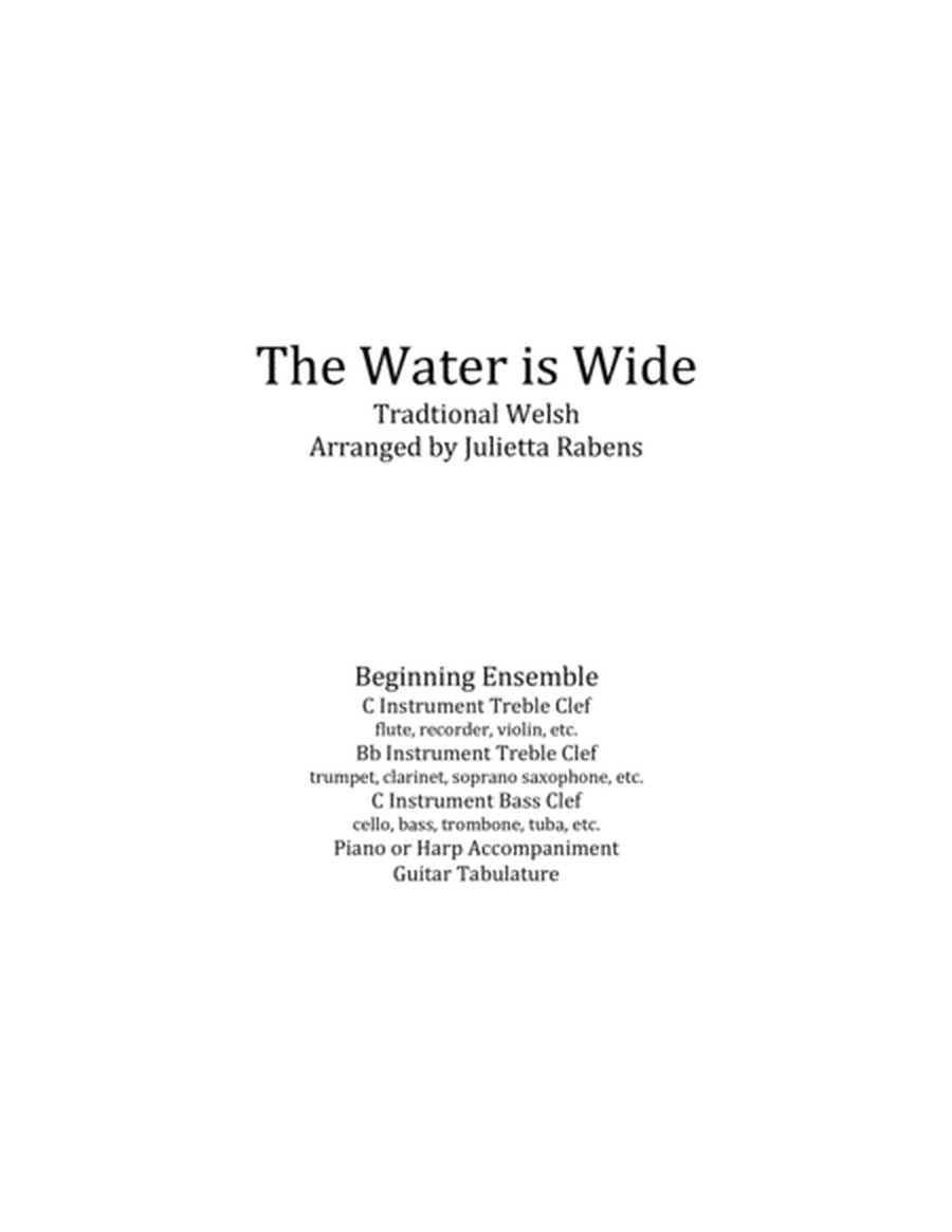 The Water Is Wide in G major for easy ensemble