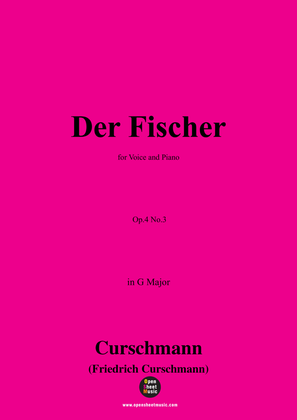 Book cover for Curschmann-Der Fischer,Op.4 No.3,in G Major