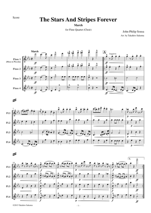 Book cover for The Stars And Stripes Forever for Flute Quartet (Choir)