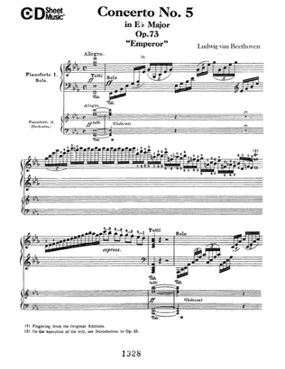 Concerto No. 5 In E-flat Major (emperor), Op. 73