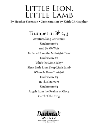 Book cover for Little Lion, Little Lamb - Bb Trumpet 2,3